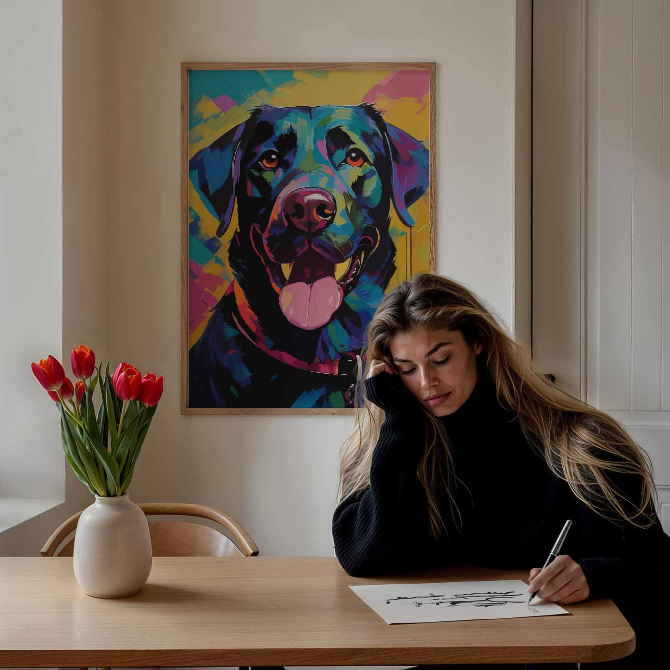 Kleurrijke Hond Vrolijkheid Poster