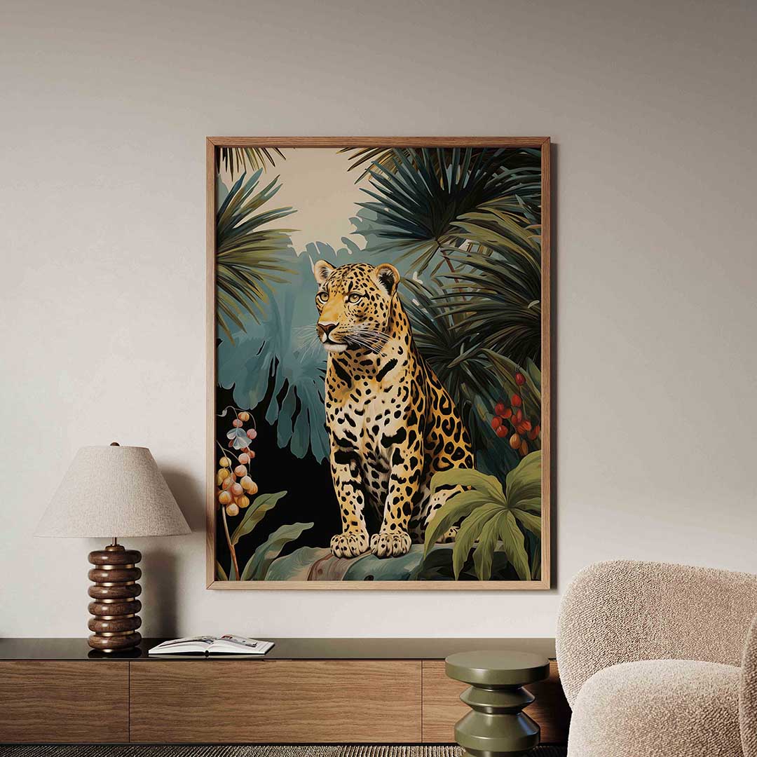 Luipaard in jungle Poster