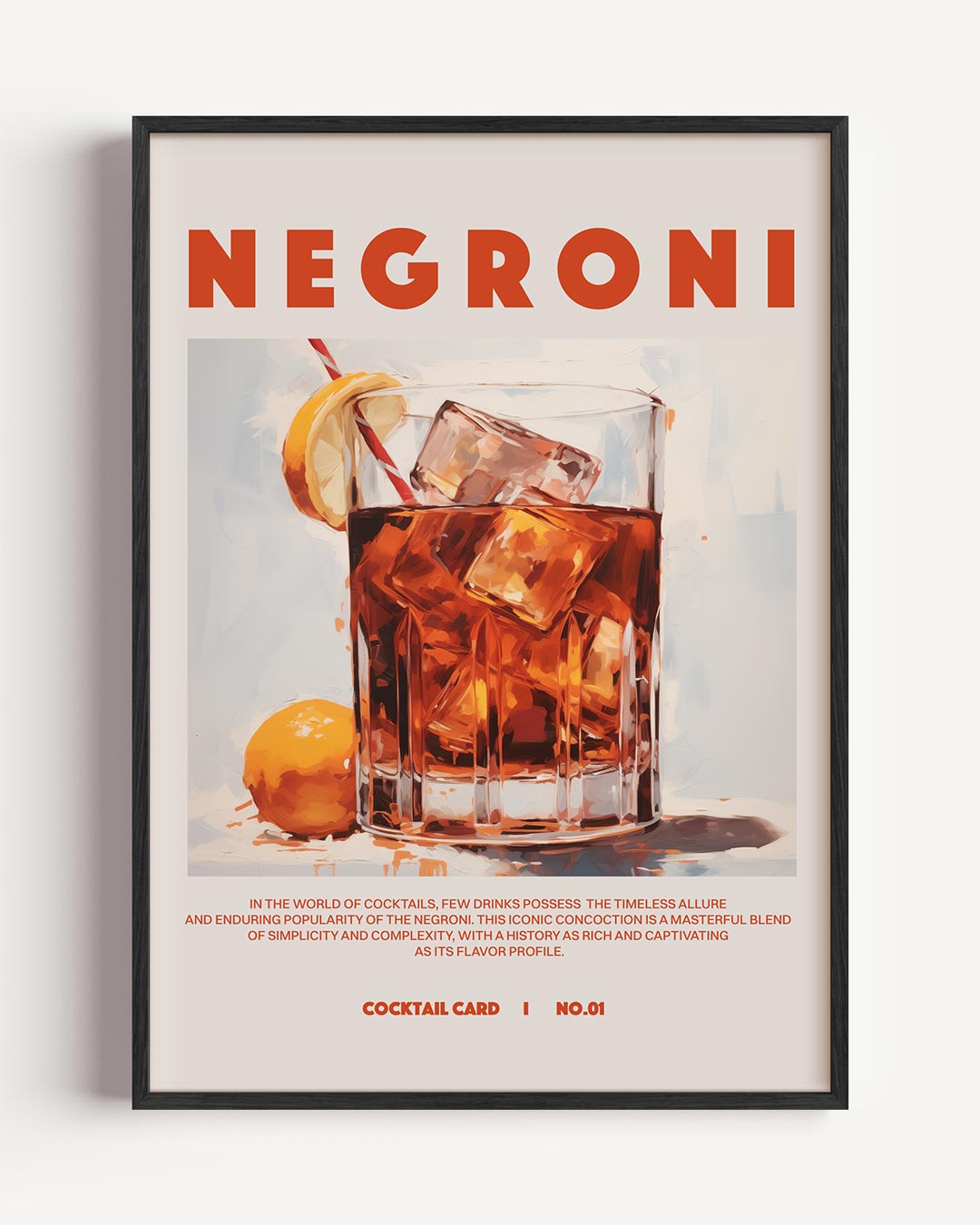 Negroni Cocktail Kunstposter-WallArtistic