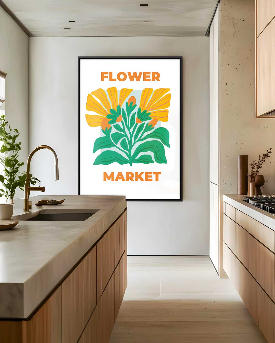Bloemenmarkt Poster Kunstwerk-canvas-dibond-plexiglas-wanddecoratie-WallArtistic