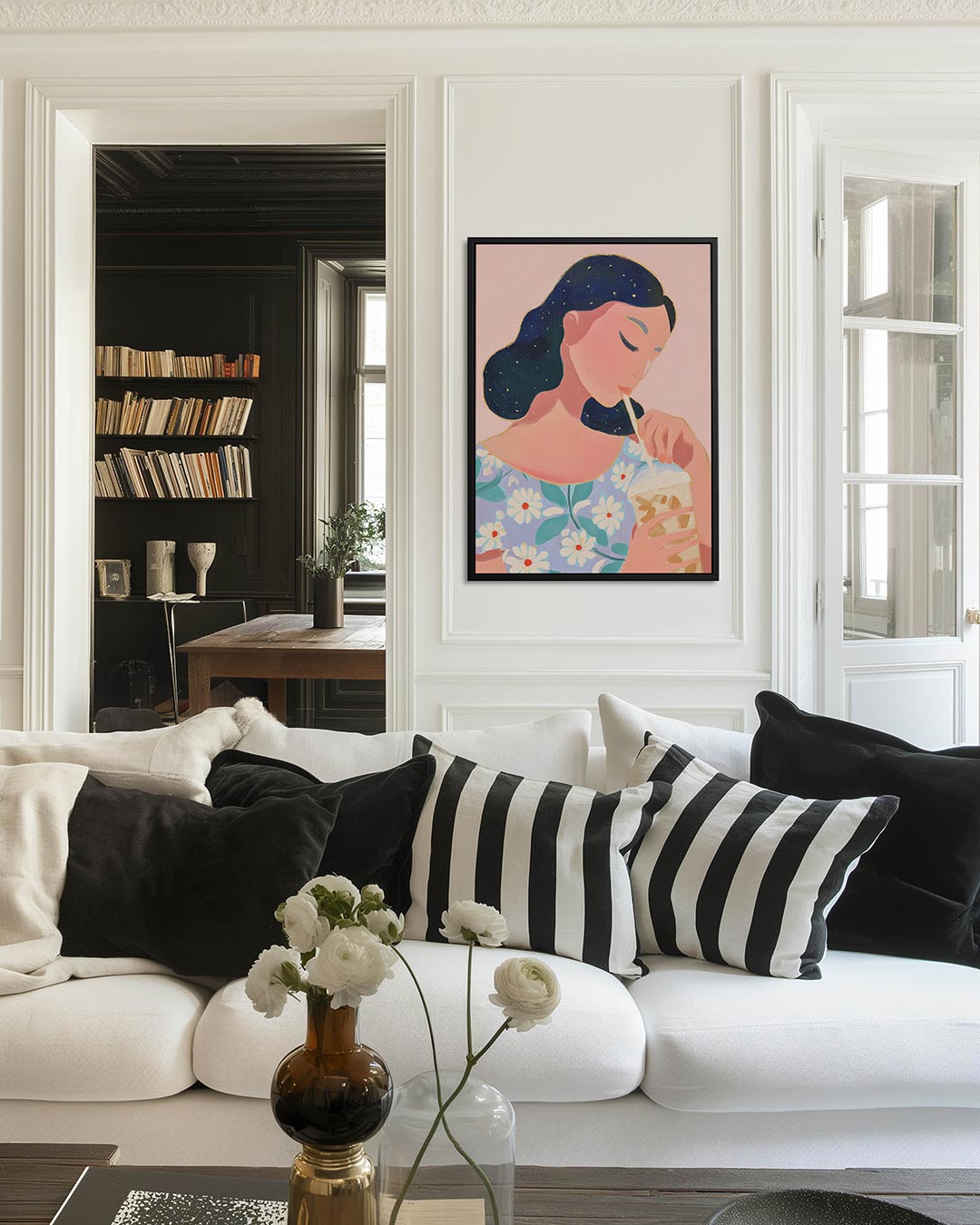 Dromerige vrouw Kunstwerk