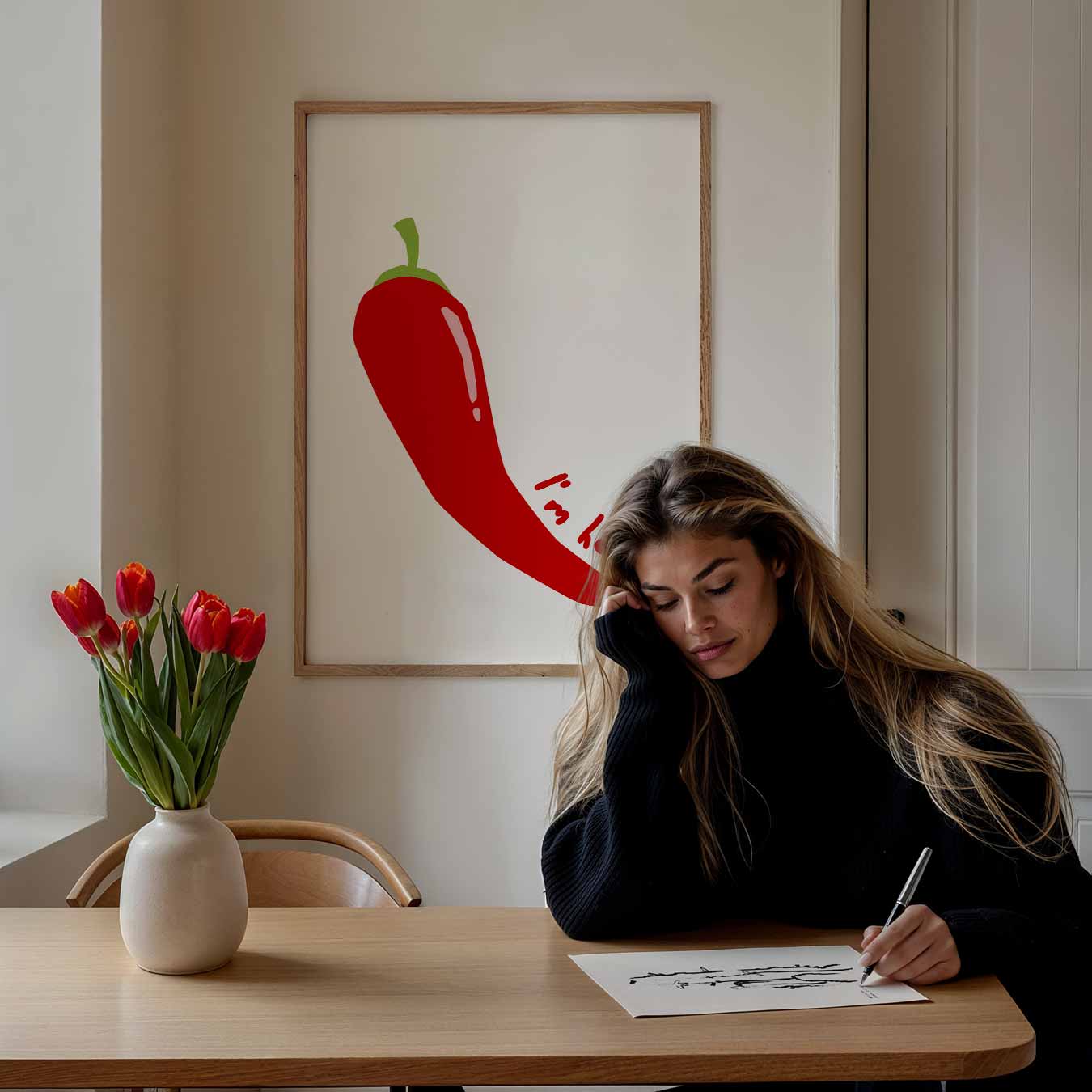 Spicy Red Chili Poster-WallArtistic