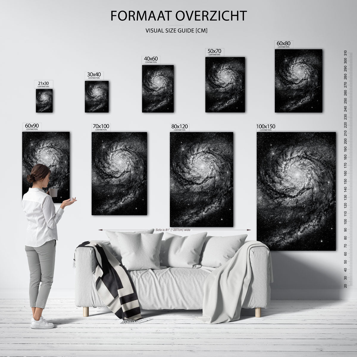 Spiraalvormige sterrenstelsel Poster