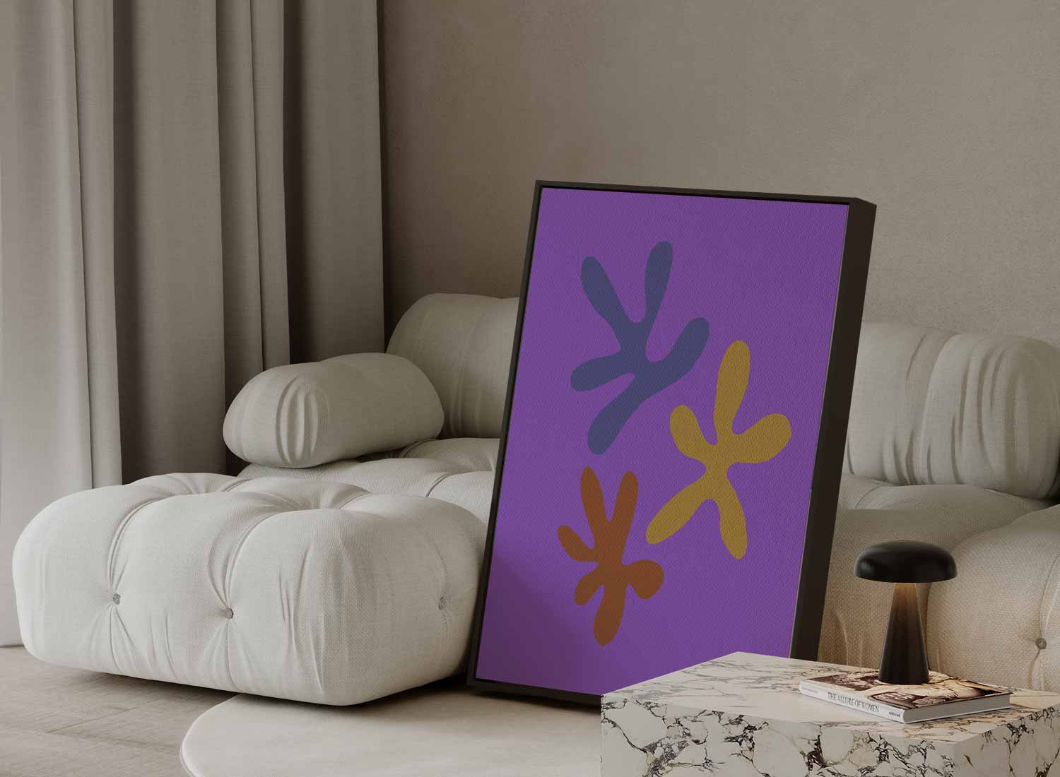 Kleurrijke Bloemenspel Kunstwerk-canvas-dibond-plexiglas-wanddecoratie-WallArtistic