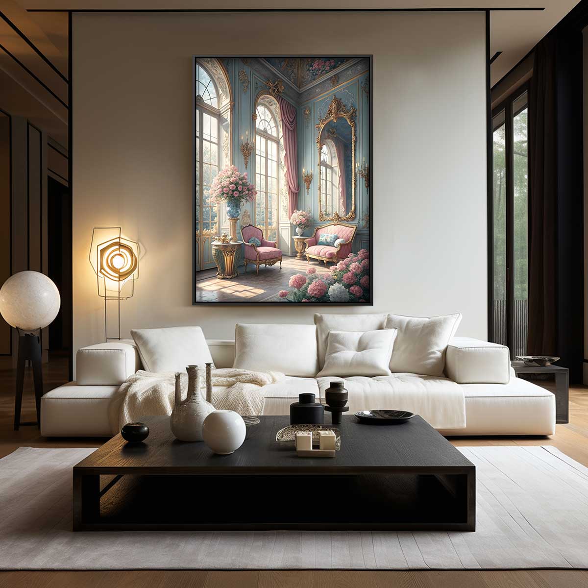 Romantische Bloemenpracht Kunstwerk-canvas-dibond-plexiglas-wanddecoratie-WallArtistic