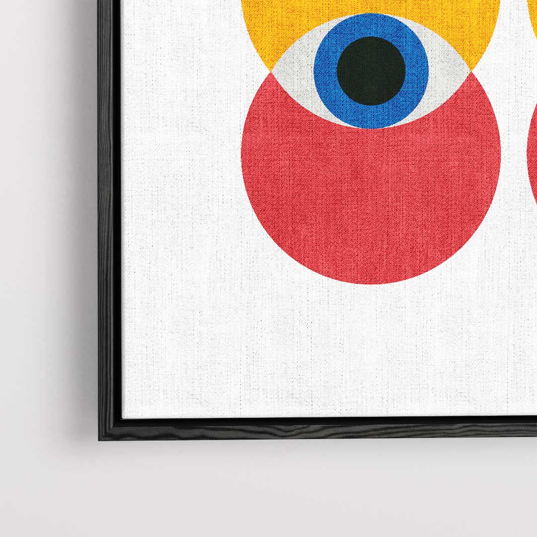 Kleurrijke Oogillusie Kunstwerk-canvas-dibond-plexiglas-wanddecoratie-WallArtistic