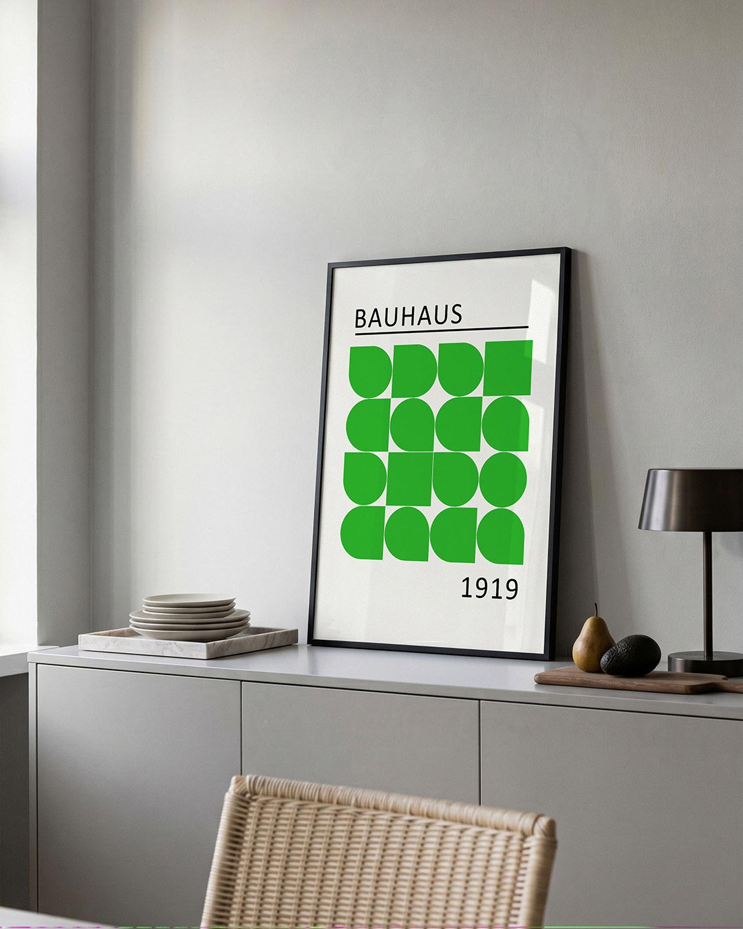 Groene vormenritme Poster