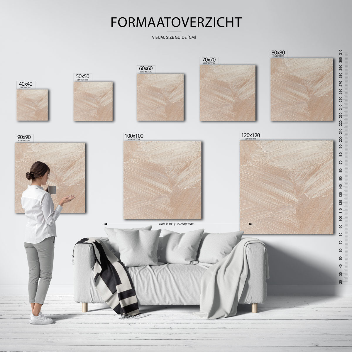 Beige textuur Poster