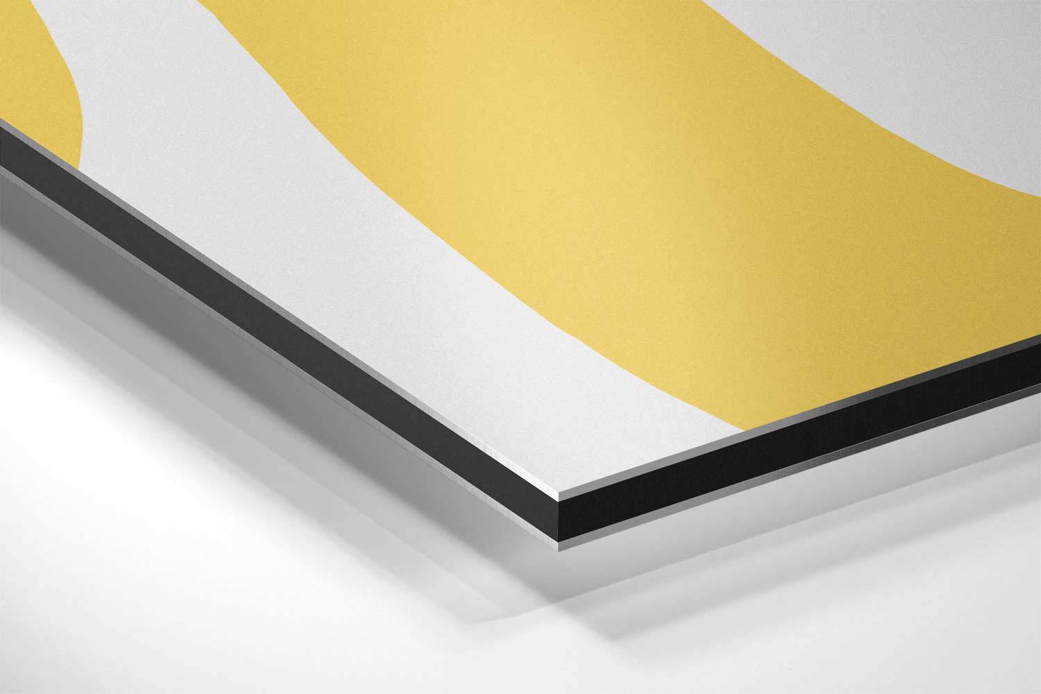 Gele Golf Kunstwerk-canvas-dibond-plexiglas-wanddecoratie-WallArtistic