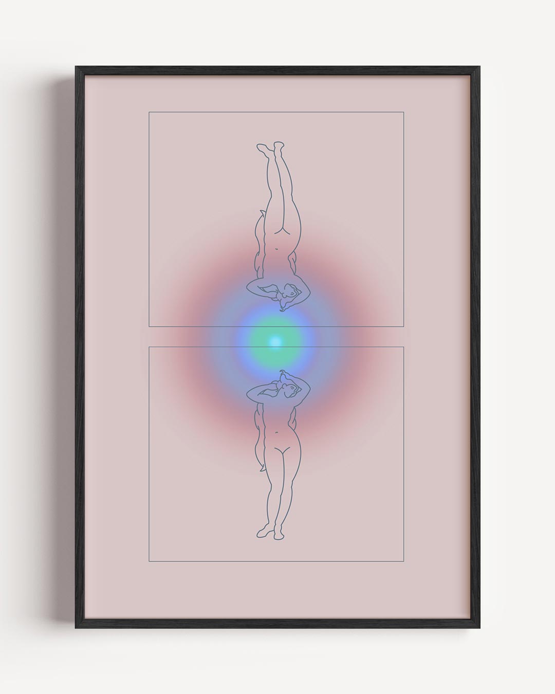 Kunstzinnige Lichaamssilhouet Poster-WallArtistic
