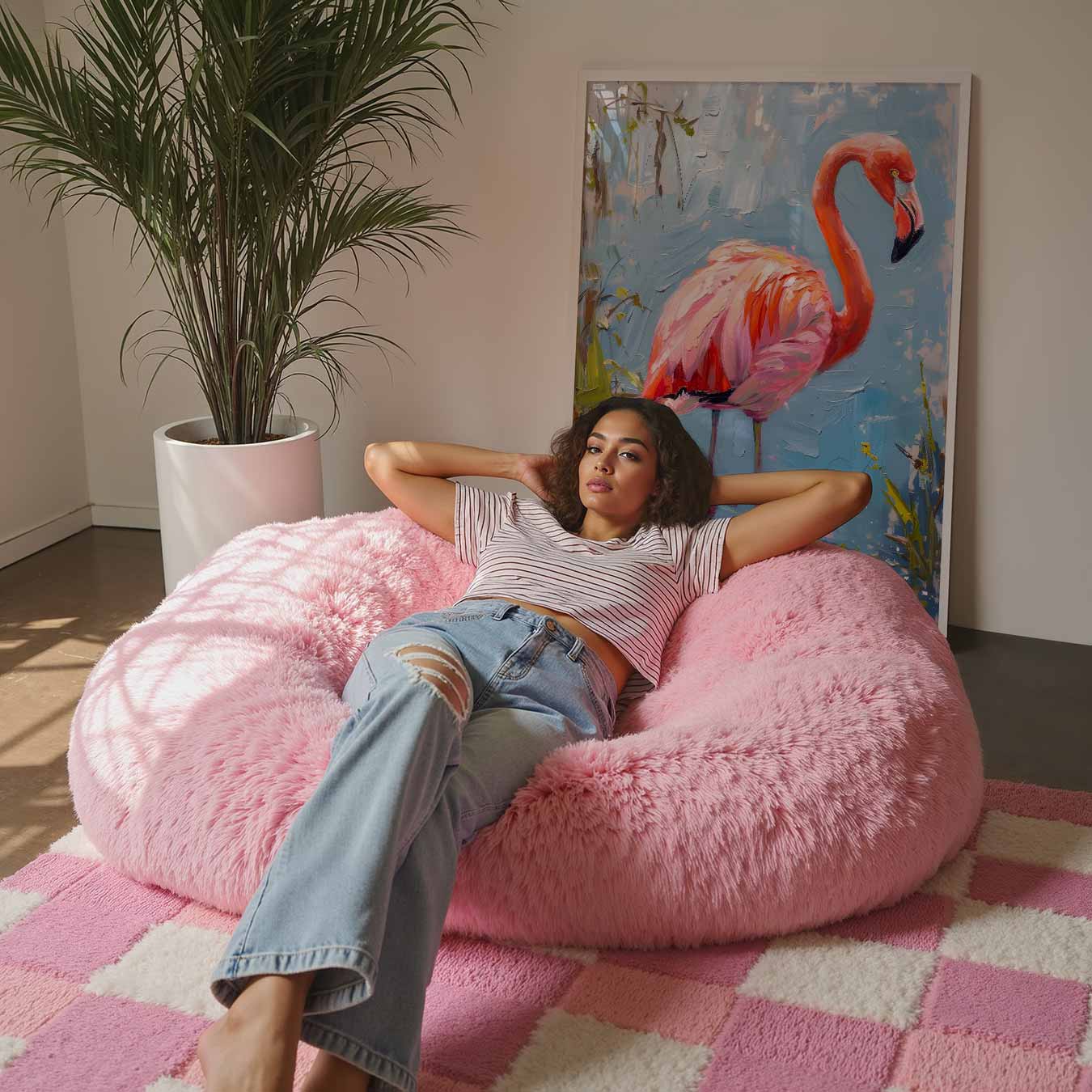 Kleurrijke Flamingo Droom Poster-WallArtistic