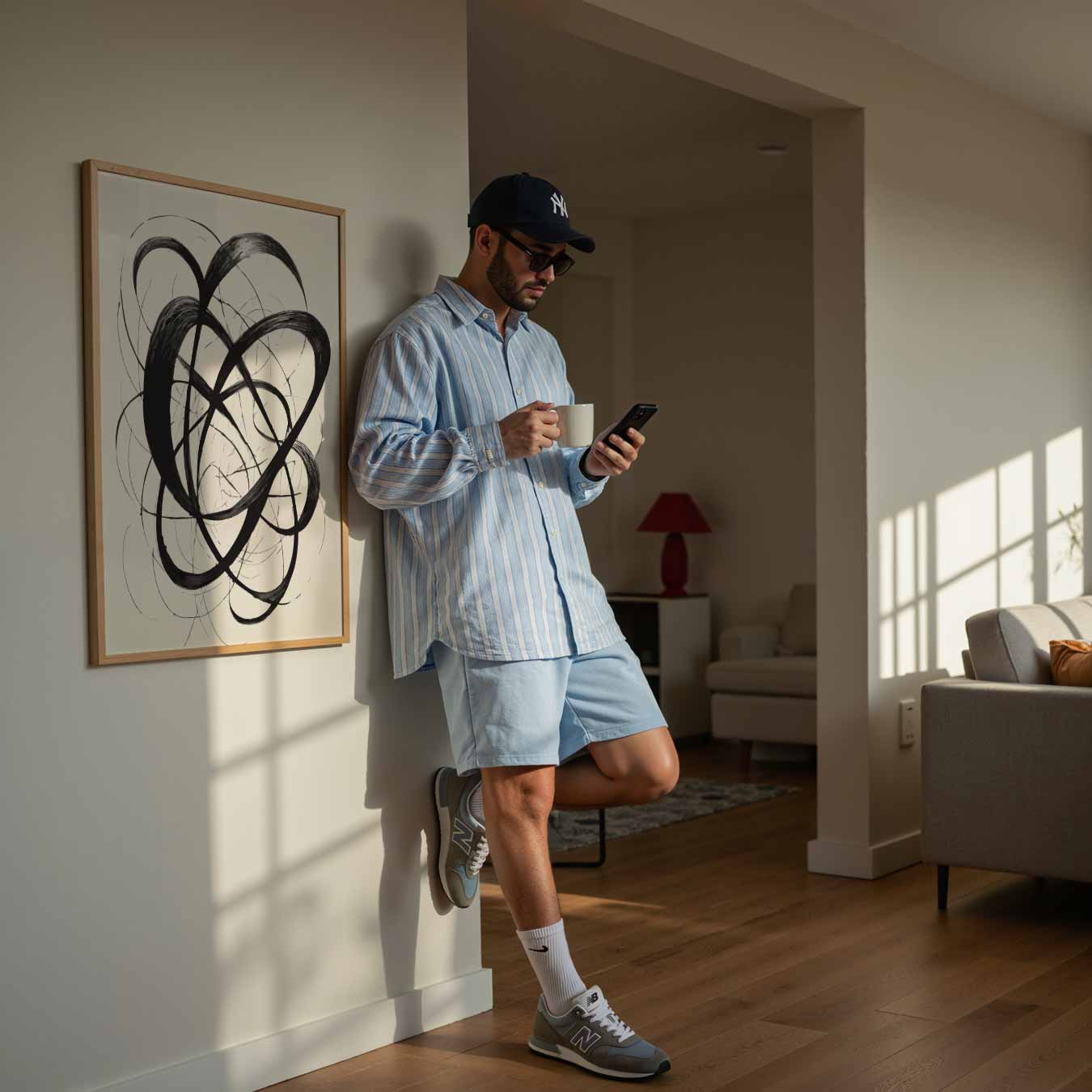 Abstracte Kalligrafie Expressie Poster-WallArtistic