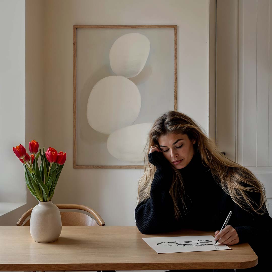 Stijlvolle Abstracte Stenen Poster-WallArtistic