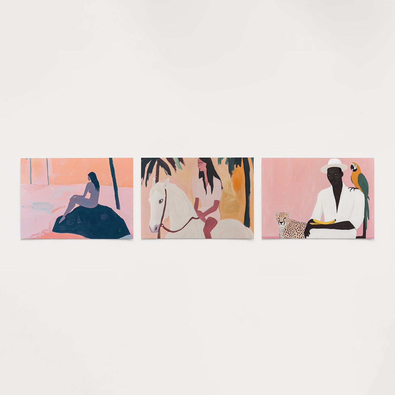 Zacht silhouet Posterset