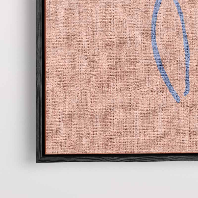 Abstracte Blauwe Blaadjes Kunstwerk-canvas-dibond-plexiglas-wanddecoratie-WallArtistic
