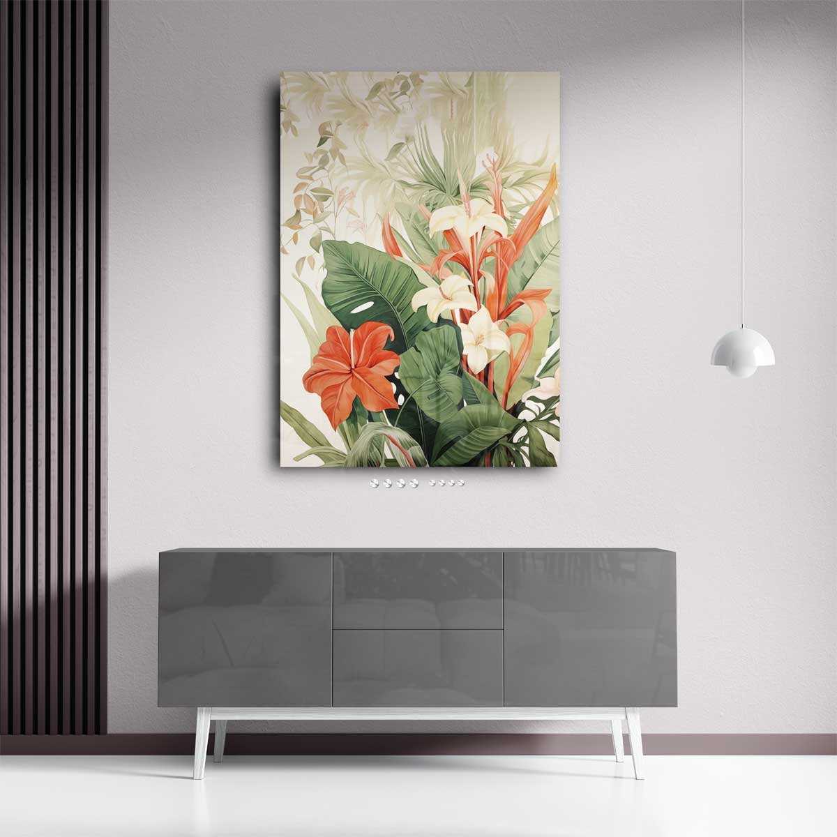 Tropische Bloemenpracht Kunstwerk-canvas-dibond-plexiglas-wanddecoratie-WallArtistic