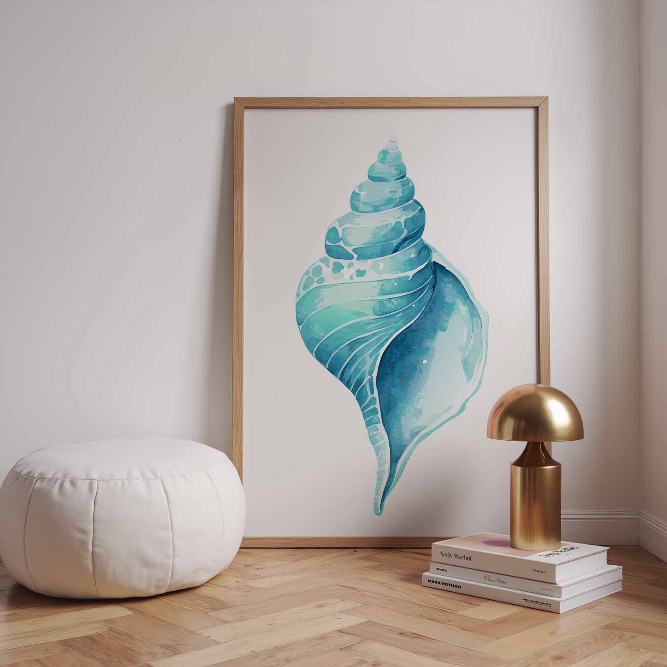 Rustgevende Schelpen Poster-WallArtistic