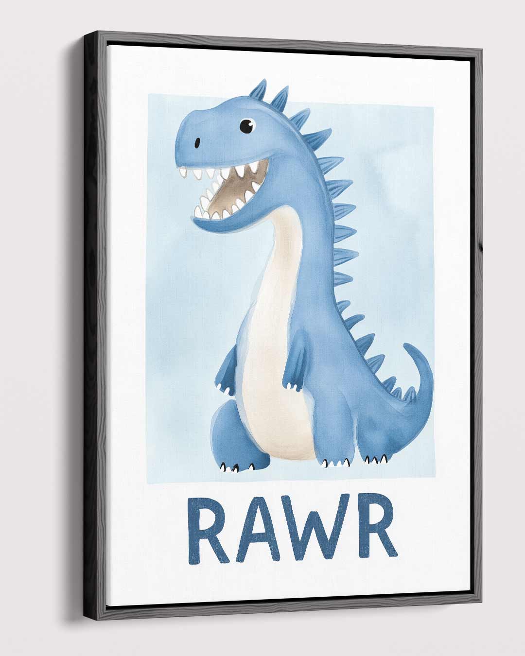 Vrolijke Dino Poster Kunstwerk-canvas-dibond-plexiglas-wanddecoratie-WallArtistic