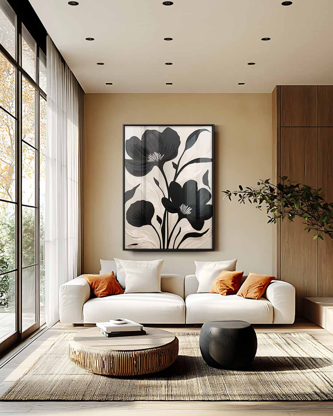 Abstracte Bloemenpracht Kunstwerk-canvas-dibond-plexiglas-wanddecoratie-WallArtistic