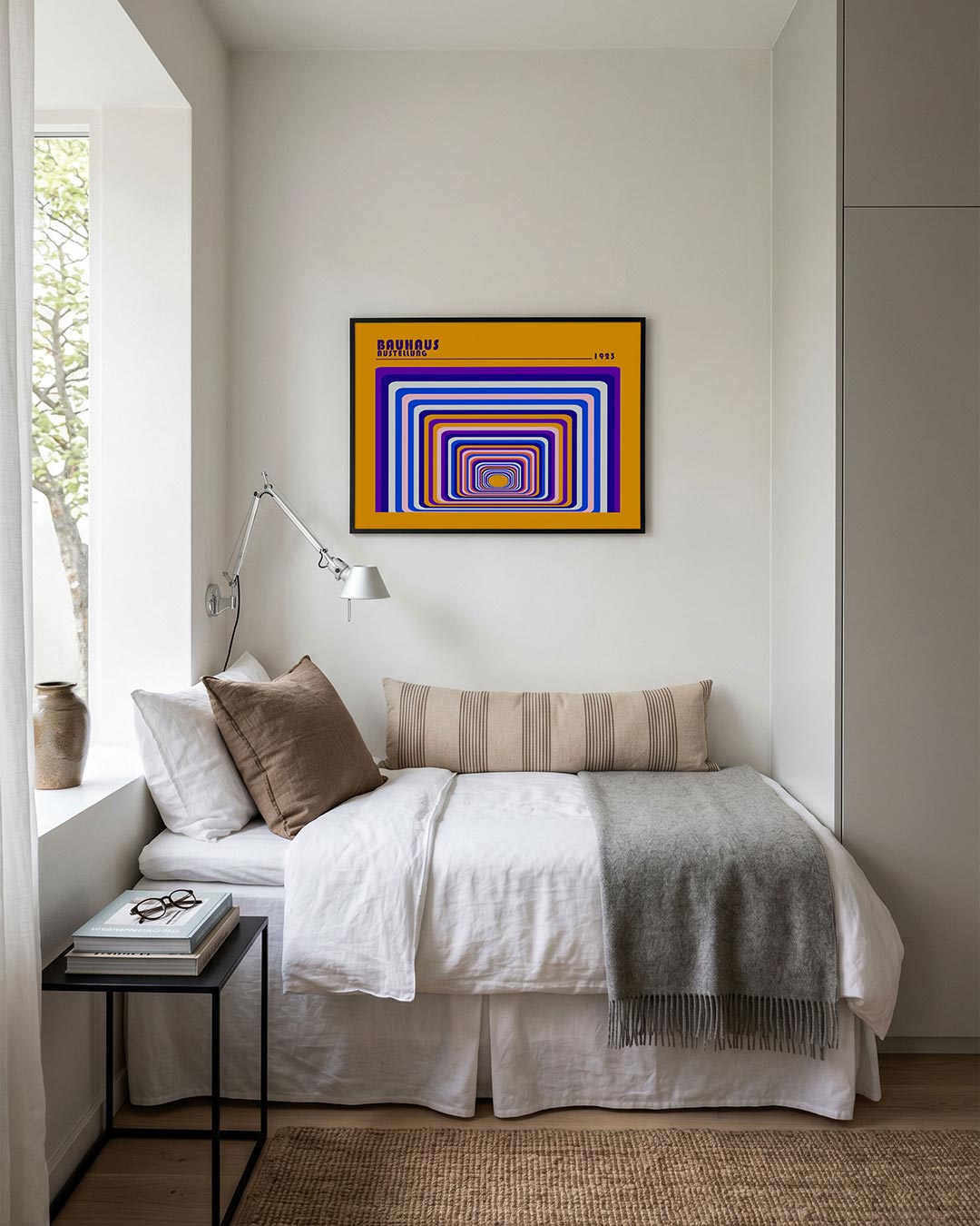 Kleurrijke lijnenspiralen Poster