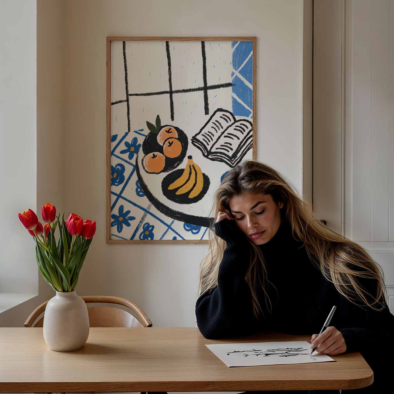 Ontspannen Ochtendmoment Poster-WallArtistic