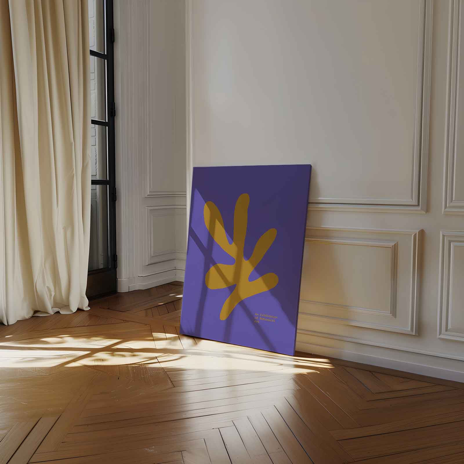 Abstracte Botanische Vormen Kunstwerk-canvas-dibond-plexiglas-wanddecoratie-WallArtistic