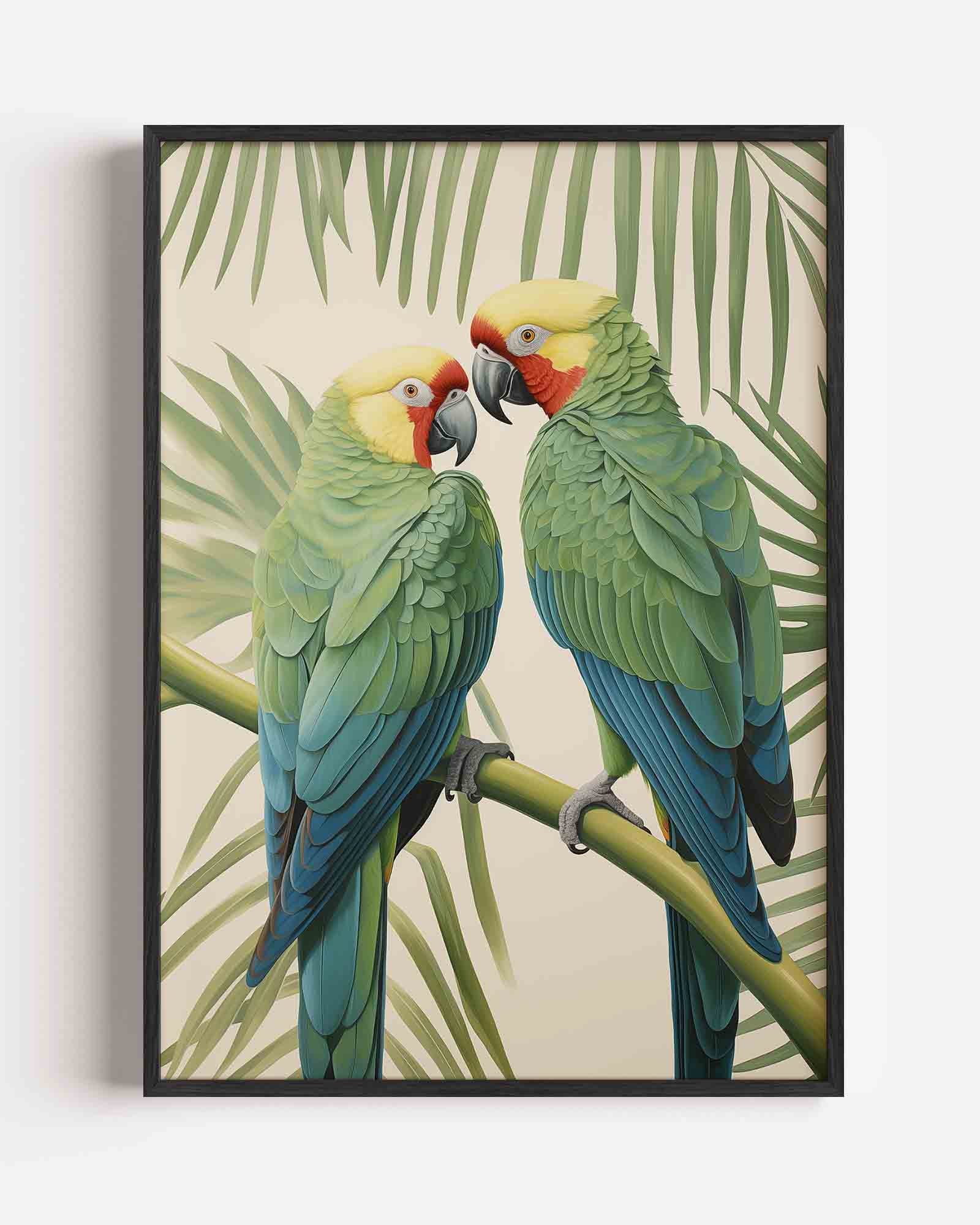Tropische papegaaien Poster