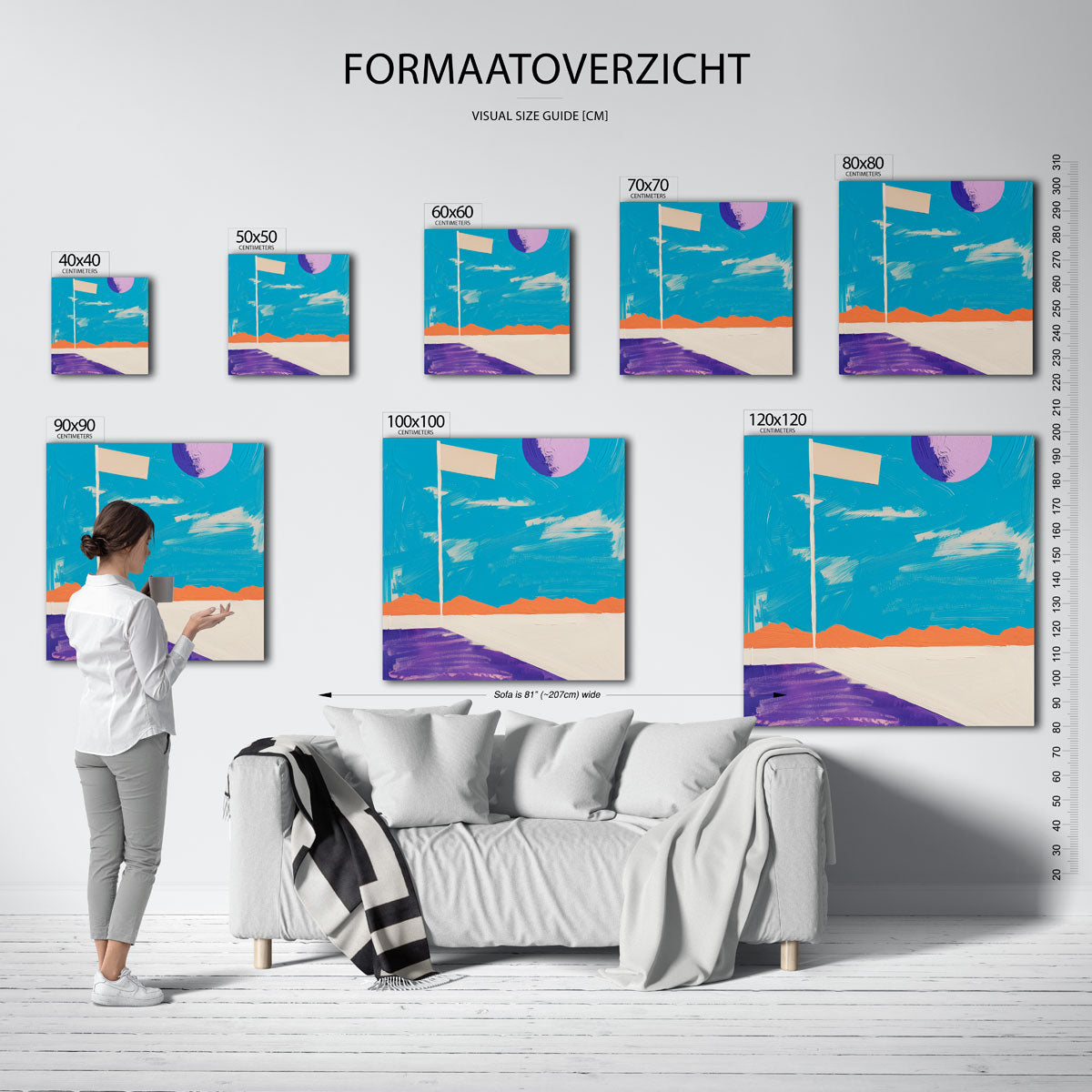 Vlag en landschap Poster