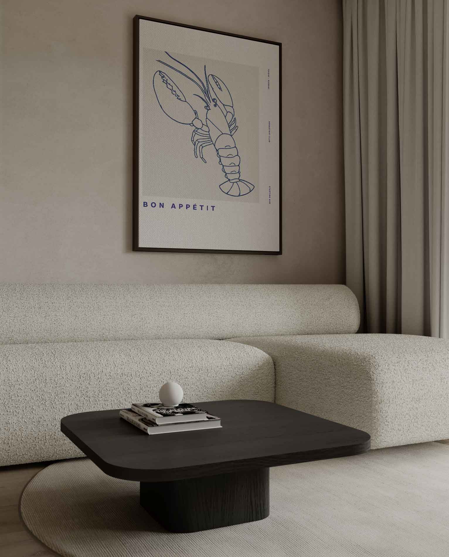 Bon Appétit Kreeftkunst Kunstwerk-canvas-dibond-plexiglas-wanddecoratie-WallArtistic