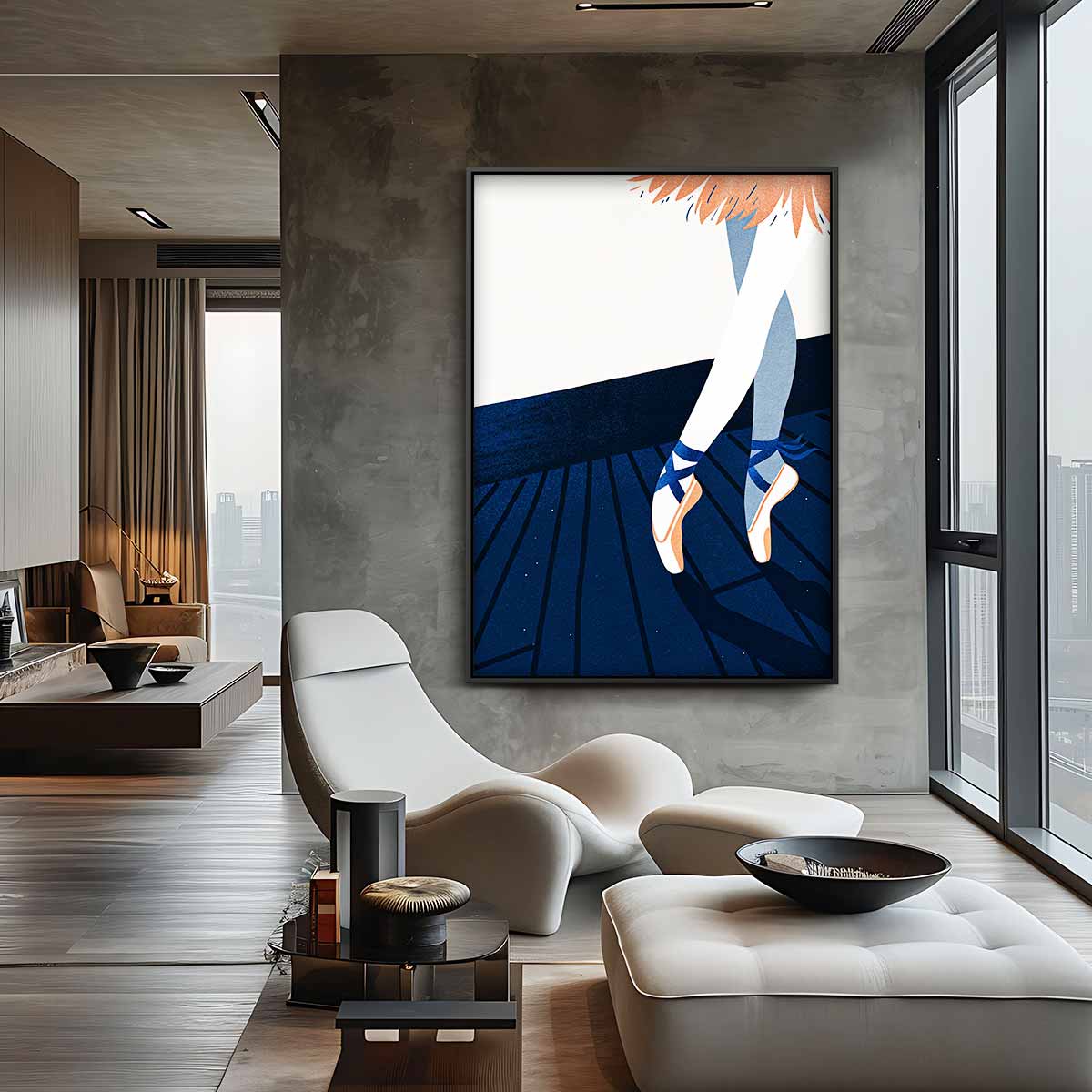 Dansende Schoonheid Kunstwerk-canvas-dibond-plexiglas-wanddecoratie-WallArtistic