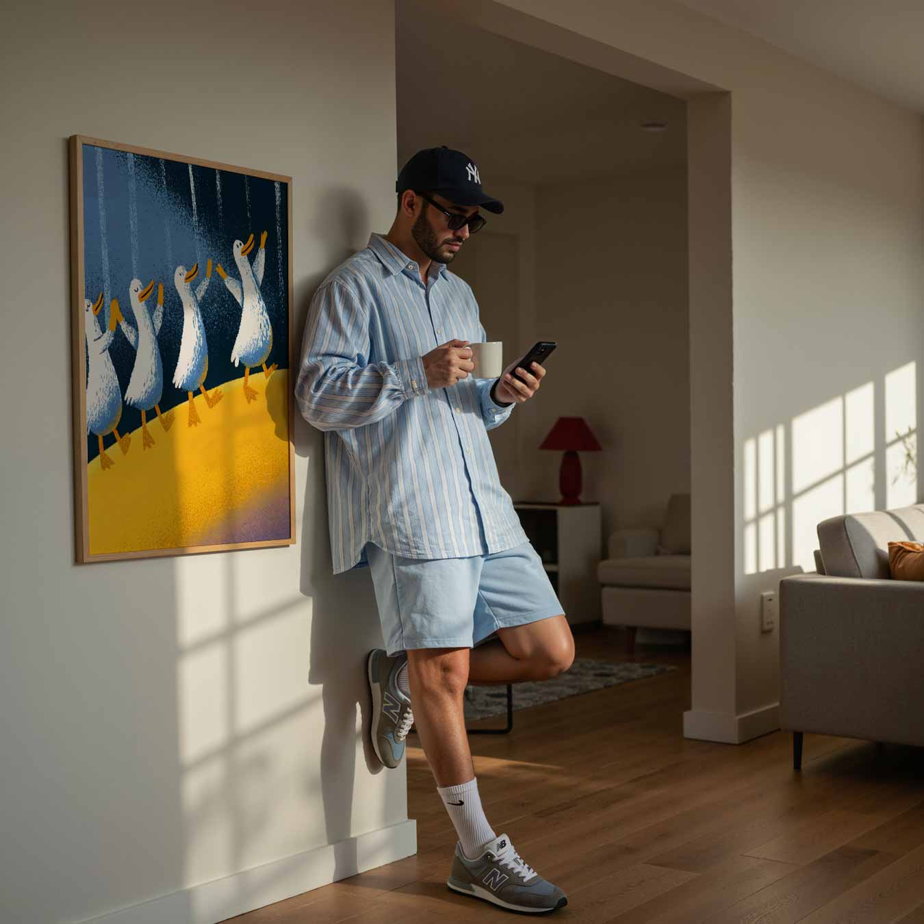 Dansende Eenden Parade Poster-WallArtistic