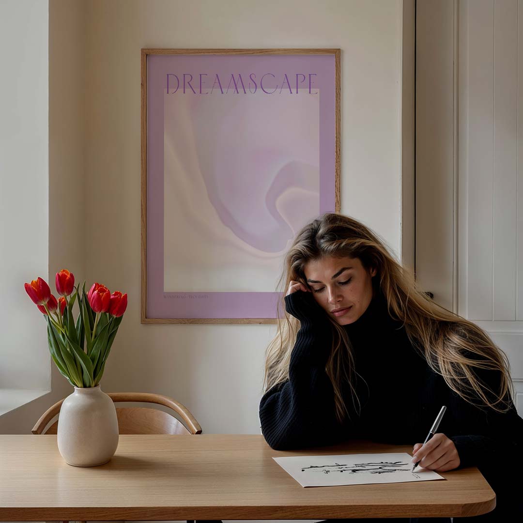 Dromerige Pastel Kunstposter-WallArtistic