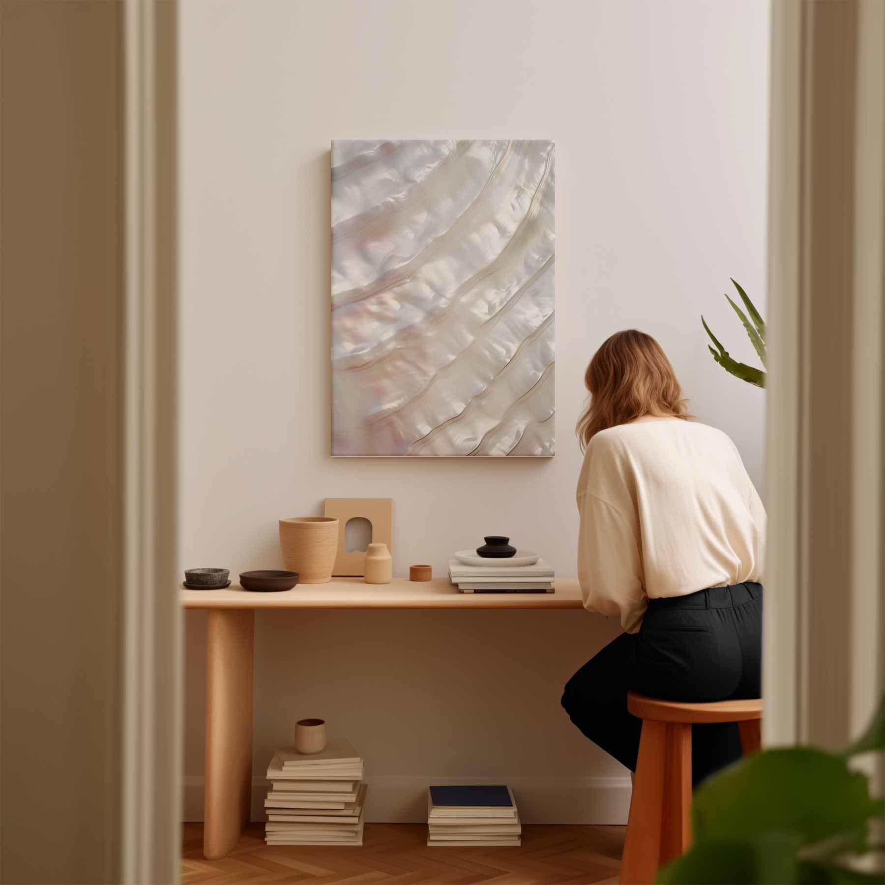 Parelmoer Droom Kunstwerk-canvas-dibond-plexiglas-wanddecoratie-WallArtistic