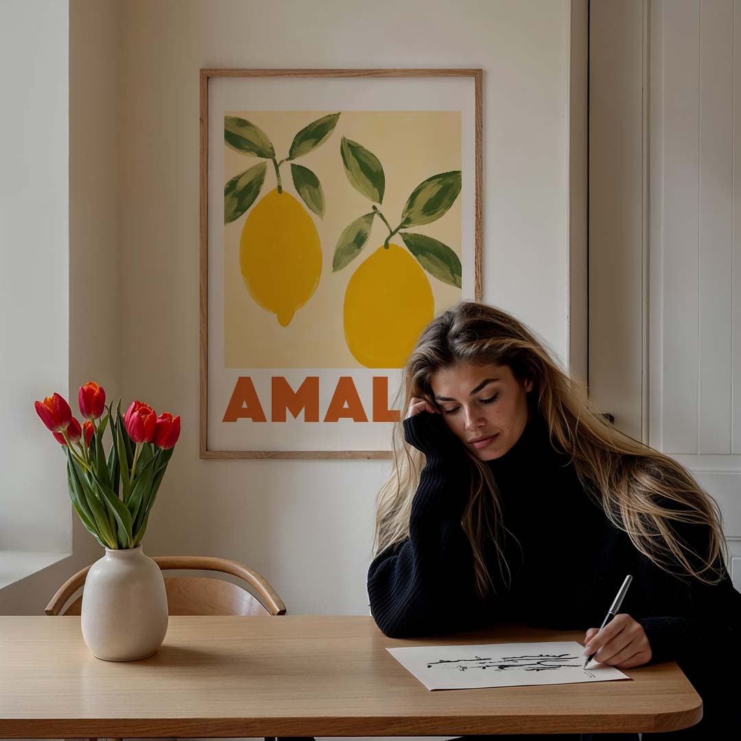 Zonovergoten Amalfi Citroen Poster-WallArtistic