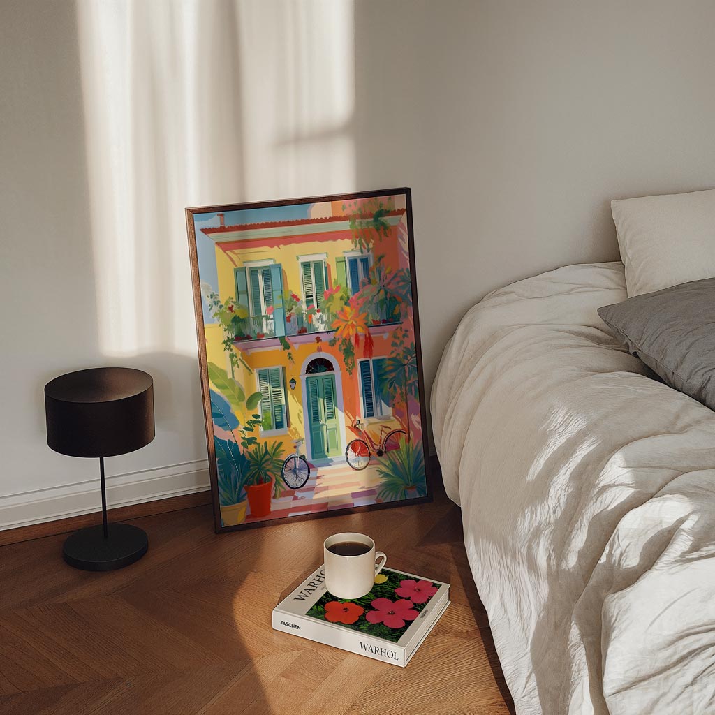 Zonnige Mediterrane Huisposter-WallArtistic