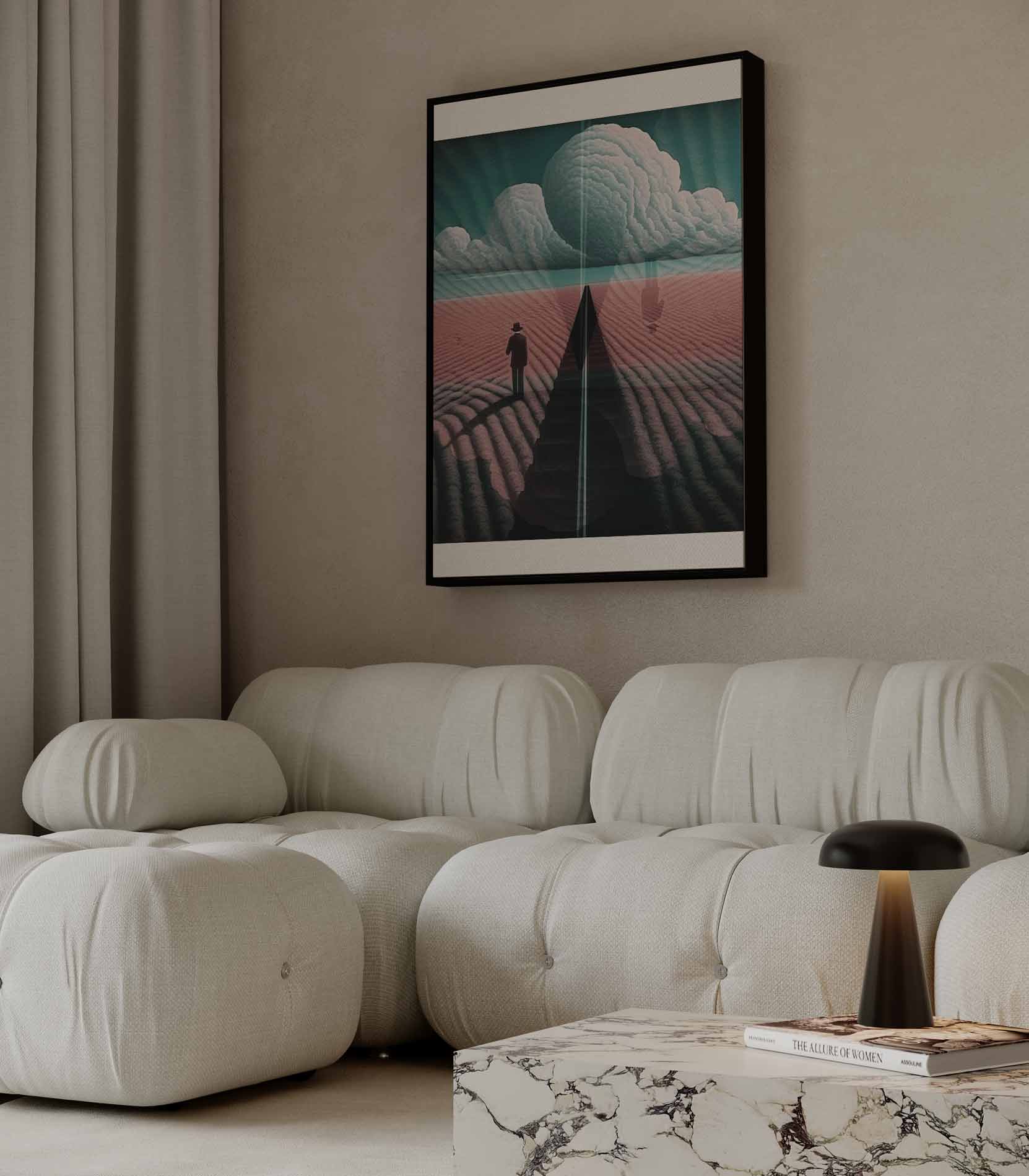 Dromerige Horizon Kunstwerk-canvas-dibond-plexiglas-wanddecoratie-WallArtistic