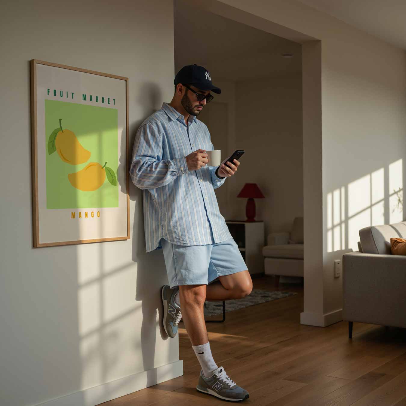 Fruitige Mango Markt Poster-WallArtistic