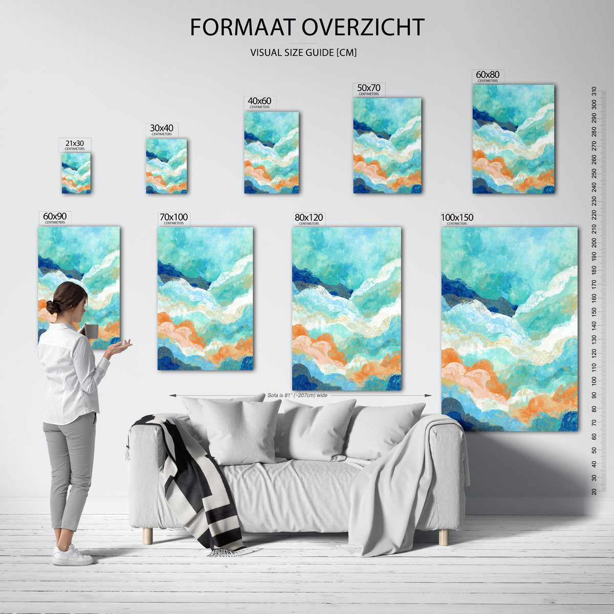Golvende vormen Poster