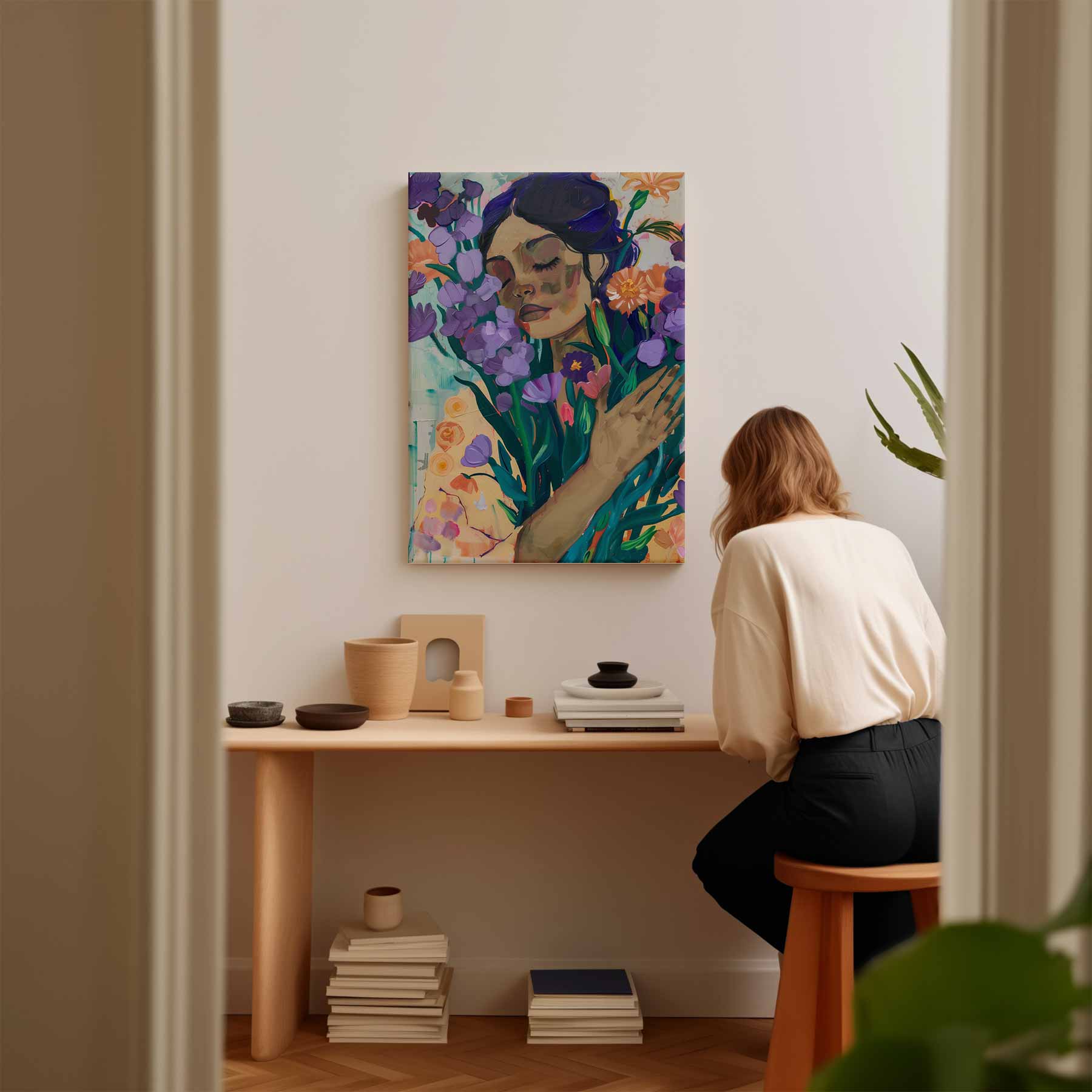 Bloemen en Dromen Kunstwerk-canvas-dibond-plexiglas-wanddecoratie-WallArtistic