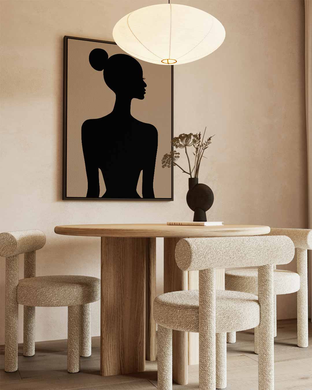 Elegante Schaduw Silhouet Kunstwerk-canvas-dibond-plexiglas-wanddecoratie-WallArtistic