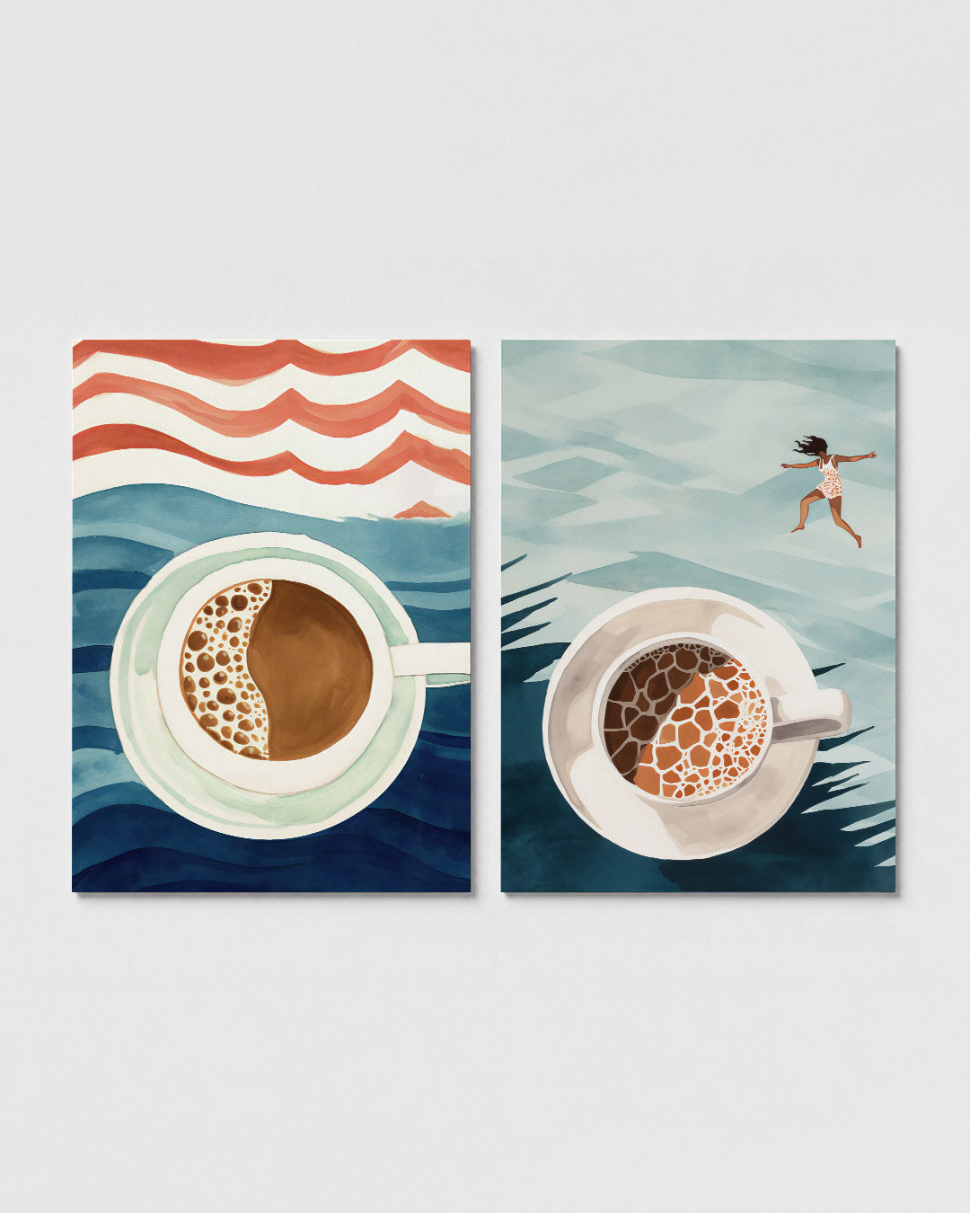 Golvend koffiemoment Posterset