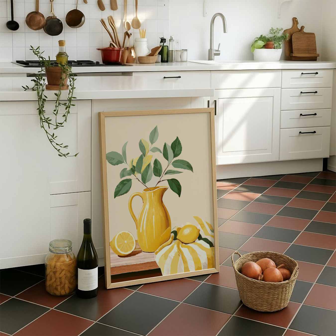 Zomerse Citroen Stilleven Poster-WallArtistic