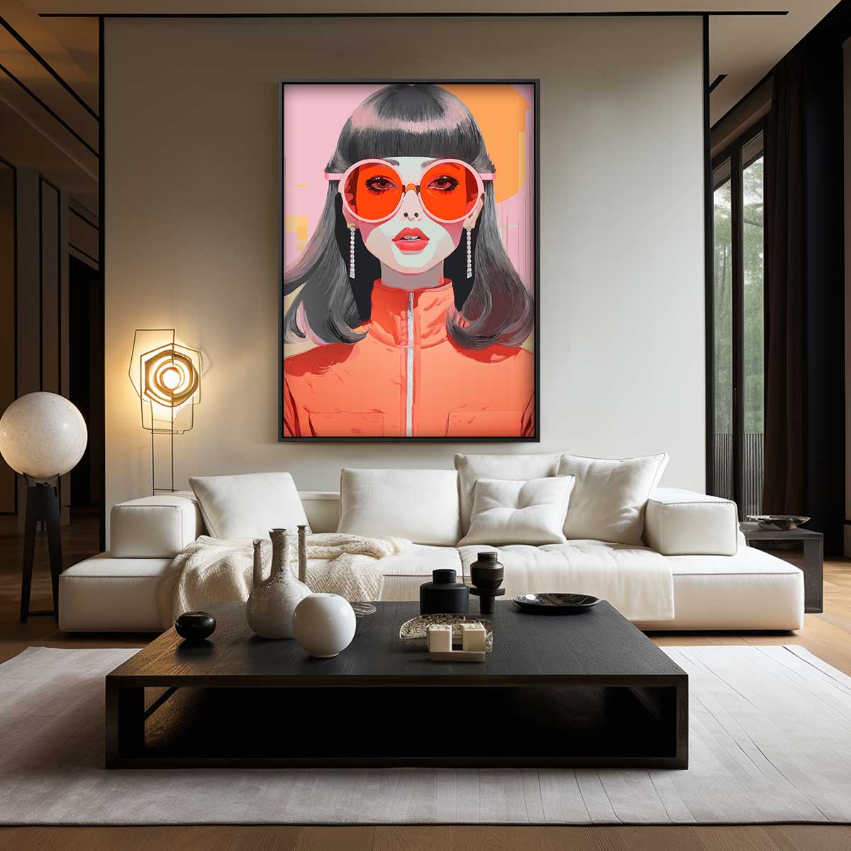 Stijlvolle Retro Vibes Kunstwerk-canvas-dibond-plexiglas-wanddecoratie-WallArtistic