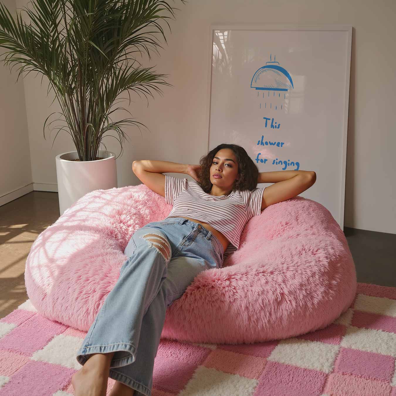 Zingende Douche Poster-WallArtistic