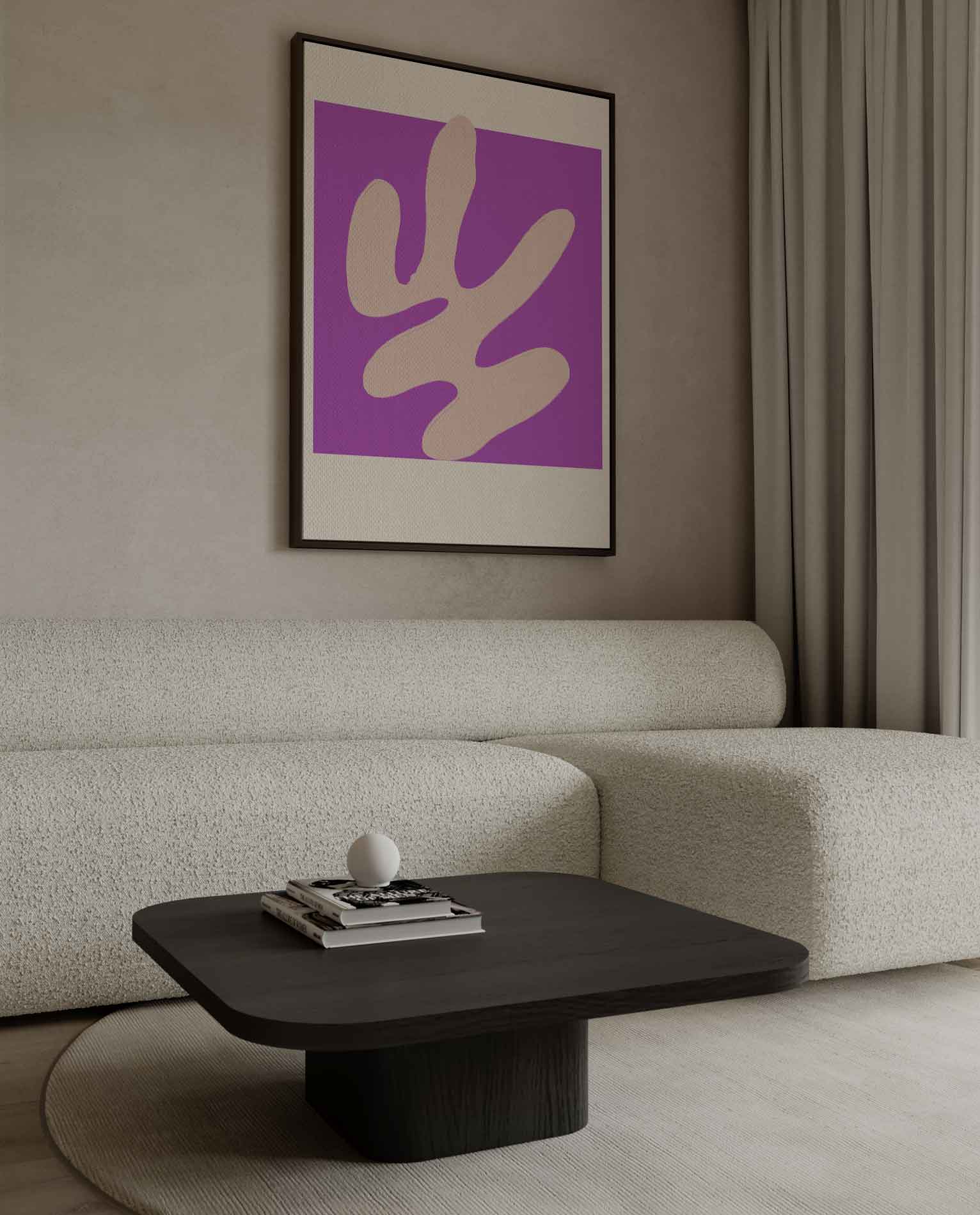 Abstract purpere flow Kunstwerk-canvas-dibond-plexiglas-wanddecoratie-WallArtistic