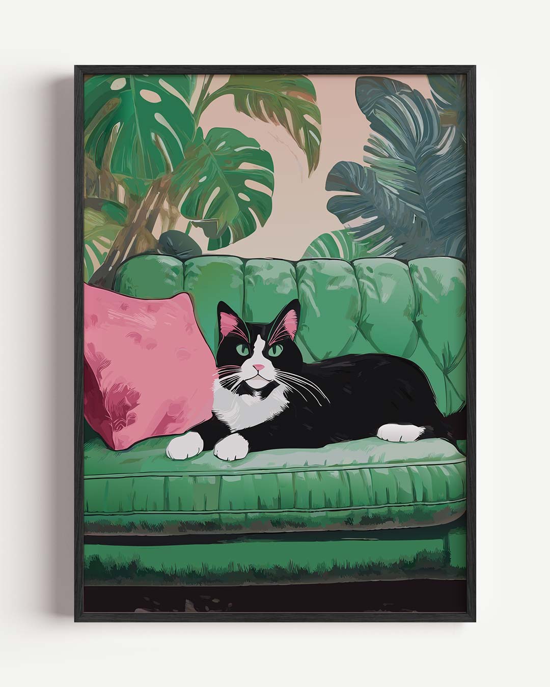 Kat op de Bank Poster-WallArtistic