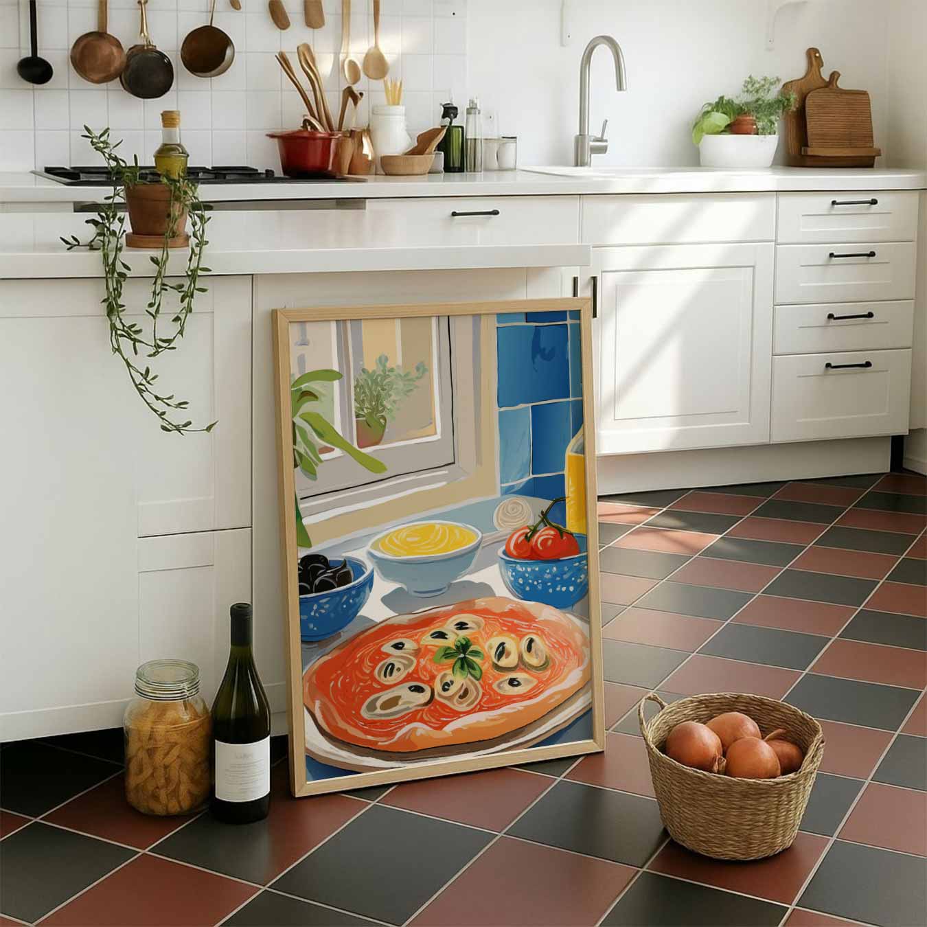 Keukenplezier in de Italiaans Stijl Poster