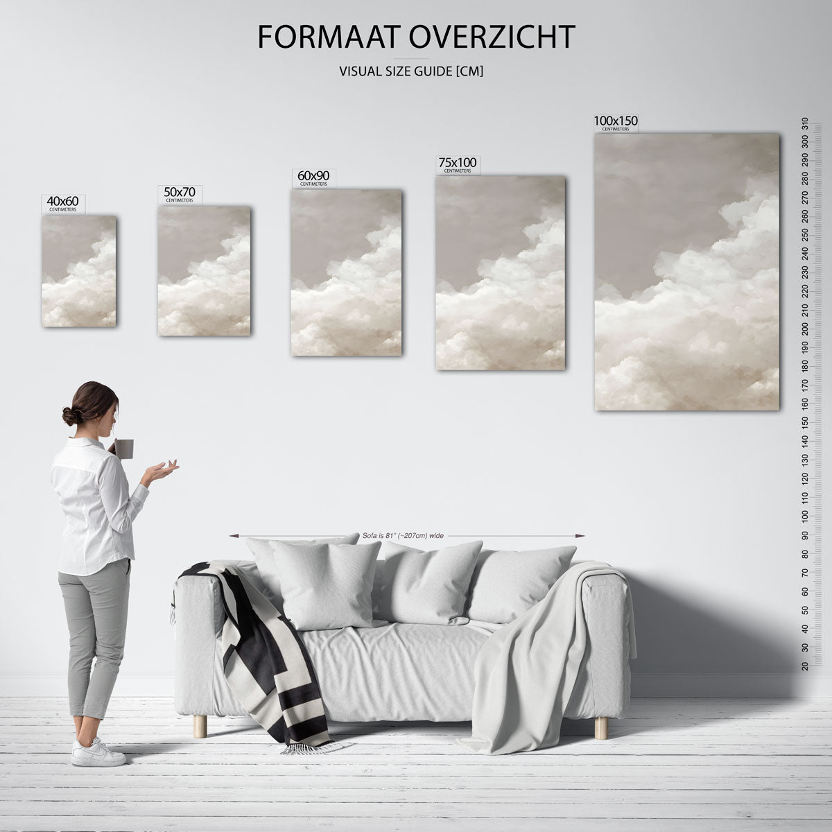 Zachte wolken Kunstwerk
