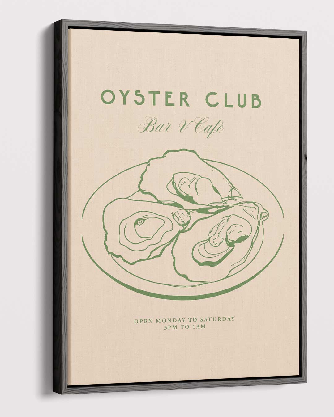 Oyster Club Illustratie Kunstwerk-canvas-dibond-plexiglas-wanddecoratie-WallArtistic