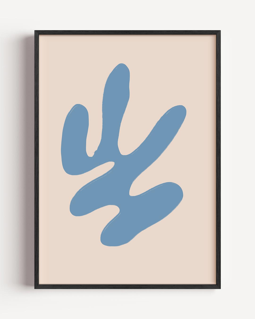 Abstracte Blauwe Vormen Poster-WallArtistic